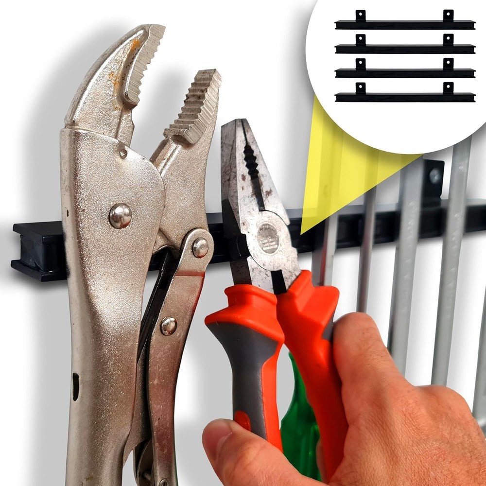 Heavy-Duty Magnetic Tool Holders with Strong Pull Force - 4 Pack Organizer
