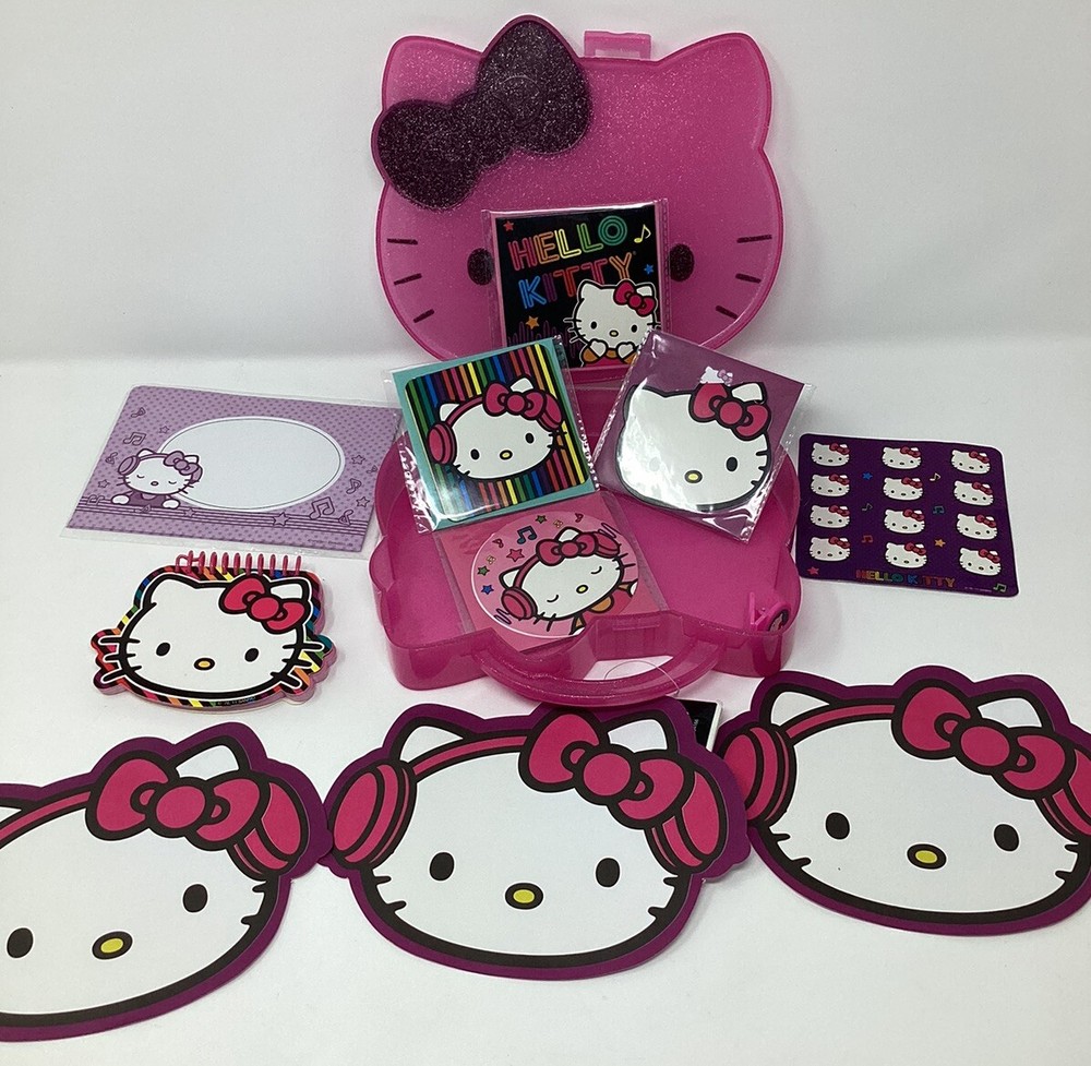 New Hello Kitty Stationery Set In Hard Case With Tags