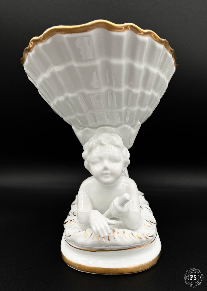 Isco, “RHM?”, Porcelain Shell & Putti Serving Dish