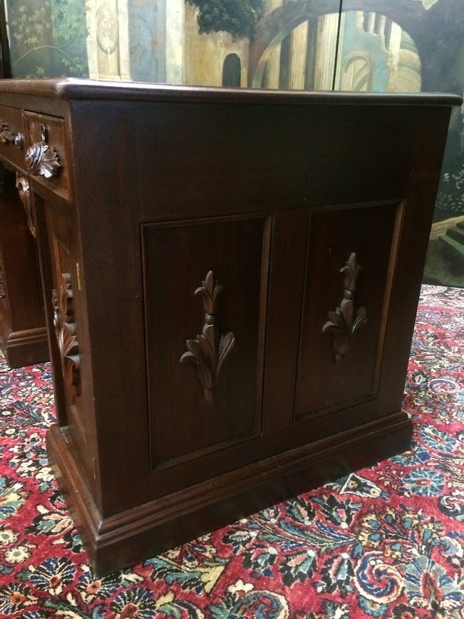 Antique Victorian Partner's Desk