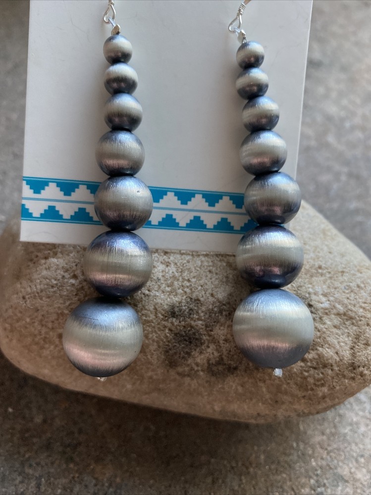 Sterling Silver Pearls Drop Bead Earrings. 6mm - 16mm