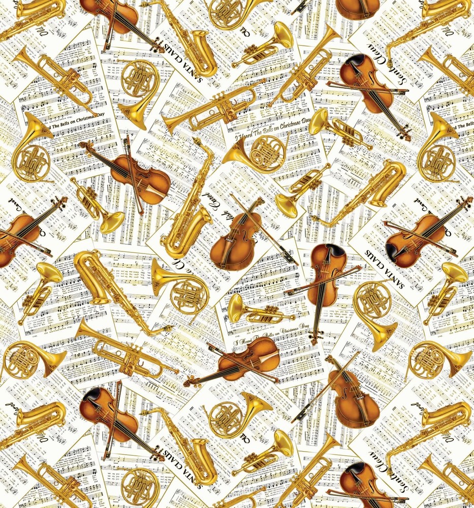 Christmas Musical Instruments Cream