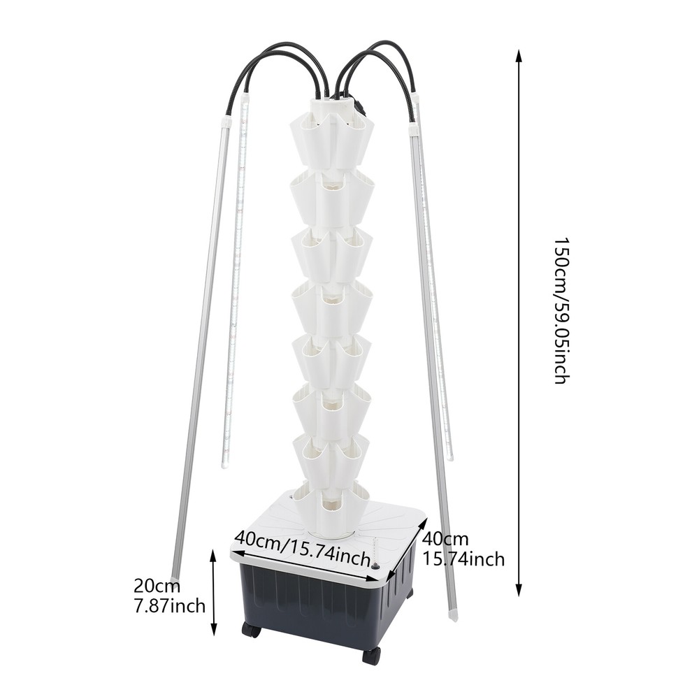 Hydroponics Vertical Growing Kit with Grow Lights Hydroponic Growing Kit Home US