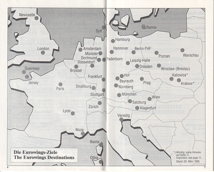 Eurowings timetable 1995/03/26