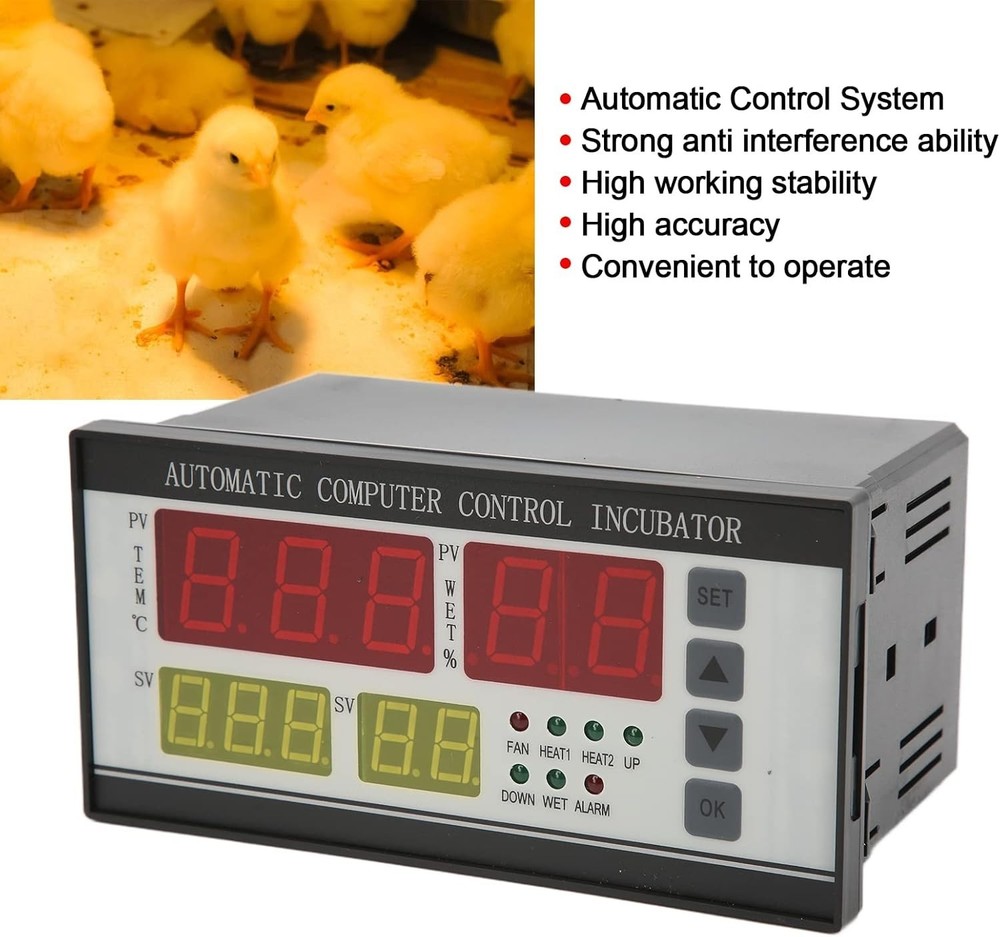 Egg Incubator Temperature Controller Thermostat, 110V Automatic Control Syste...
