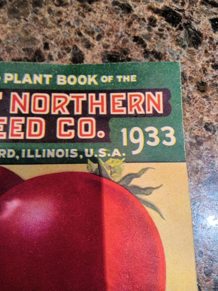 Vintage 1933 Great Northern Seed Catalog