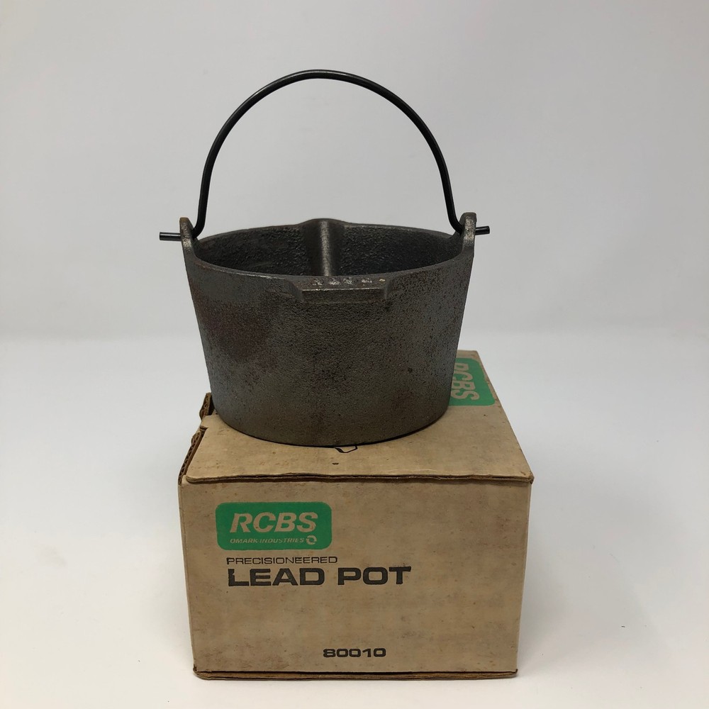 RCBS Reloading Casting Lead Pot 80010 Precisioneered Cast Iron Booklet NOS