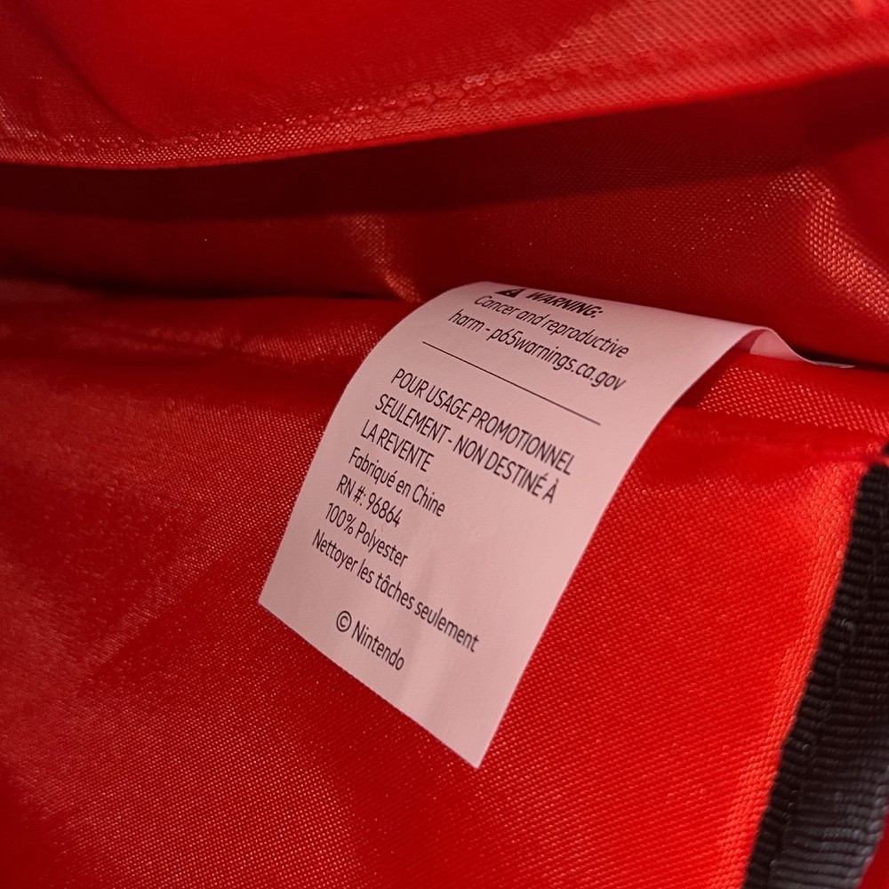Nintendo Switch 2 Experience Event Exclusive Black Red Backpack