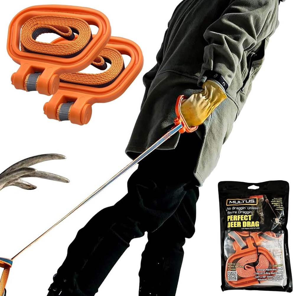Adjustable Deer Drag Strap with Removable Handle - Perfect for Any Game
