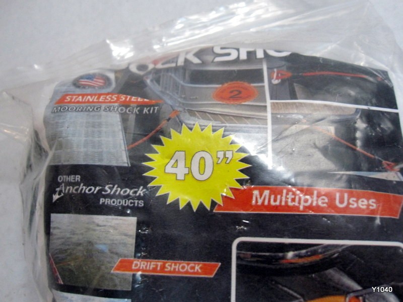 Bungee Mooring Rope 40" Dock Shock Absorber, 2 Pack silver