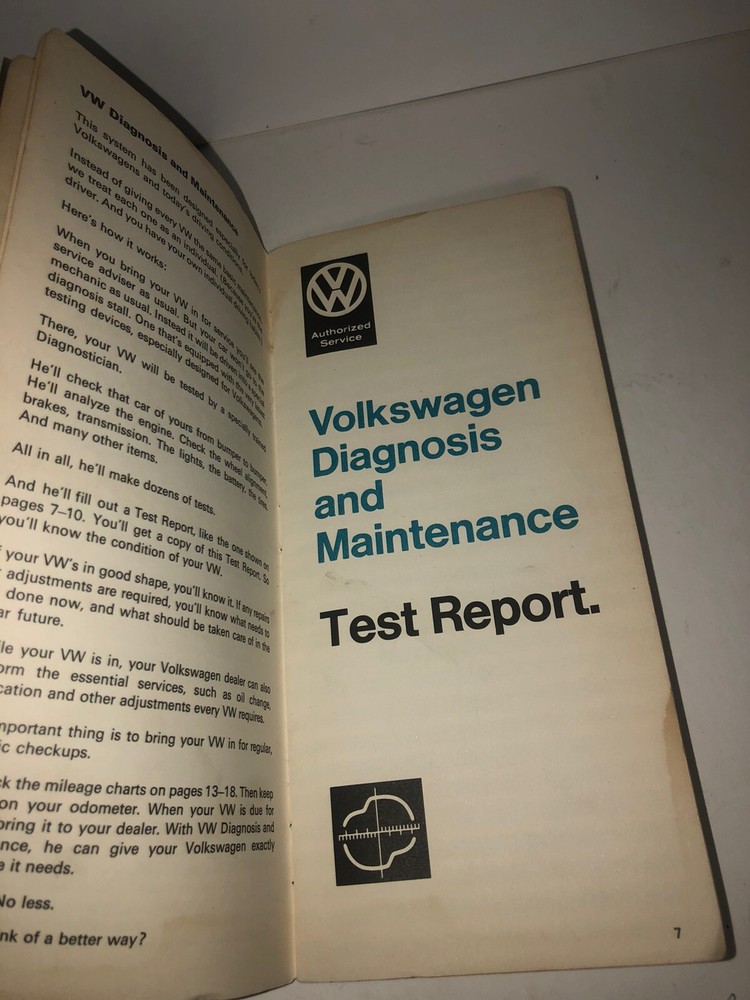 Volkswagen Maintenance Records Booklet