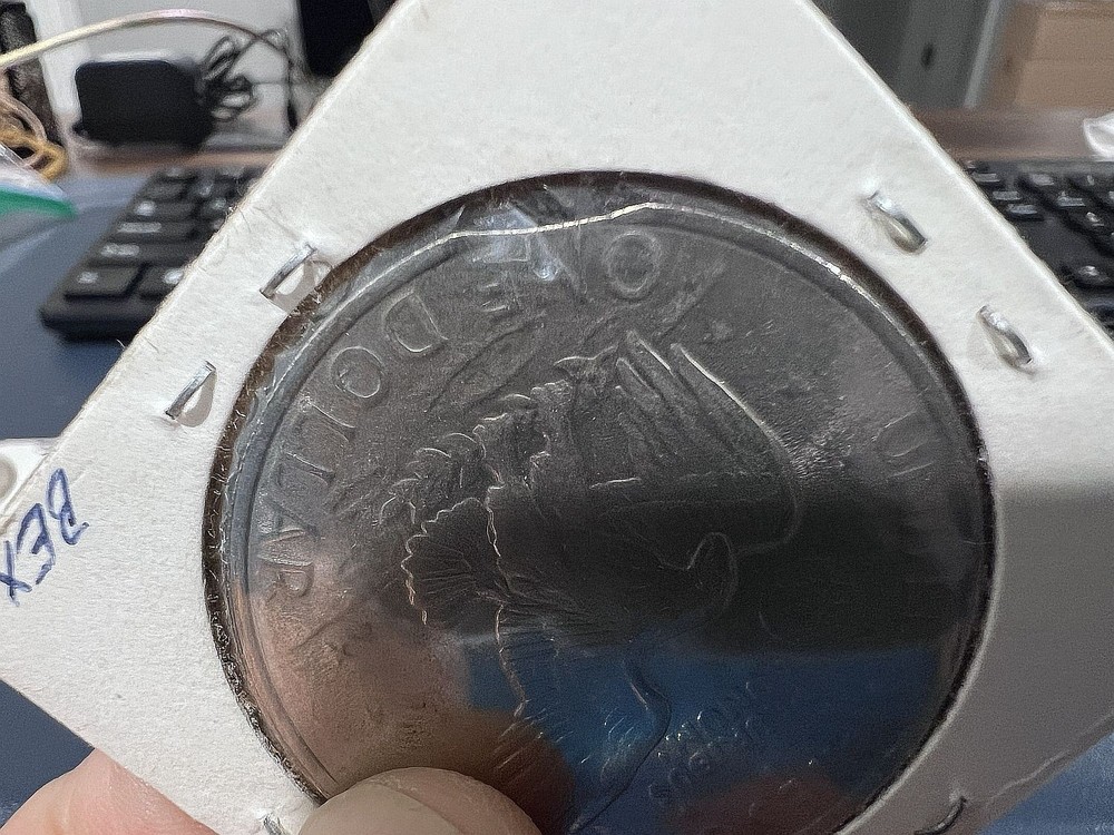 1971-D $1 Eisenhower Dollar Error Clipped Planchet