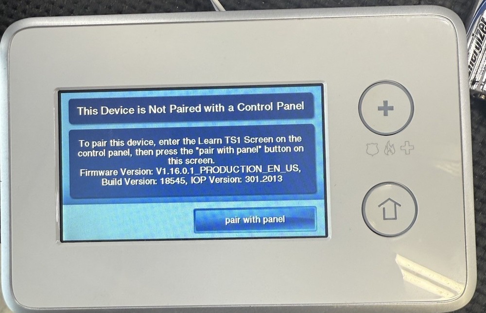 2gig TS1 Wireless Touch Screen Keypad (White)