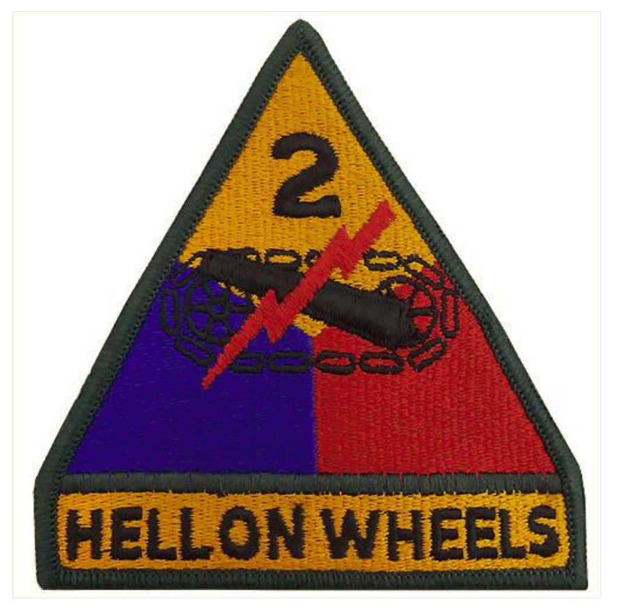 Vanguard ARMY PATCH: SECOND ARMOR DIVISION - COLOR
