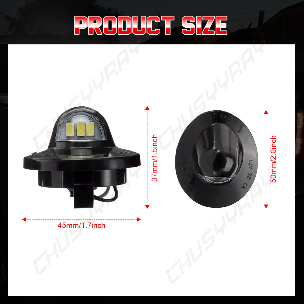 2PCS License Plate Light Tag Lamp Assembly Replacement For 1983-2011 Ford Ranger