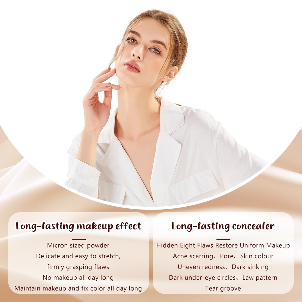 Dark Circle Corrector – CC Undereye Concealer Medium Tan Peach + Brush
