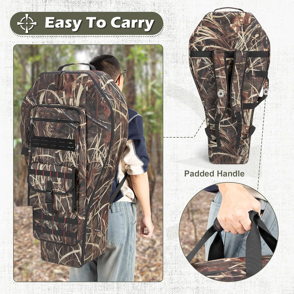 Soft Compound Bow Case, Padded Crossbow Case with Arrow Pocket and Backpack Stra