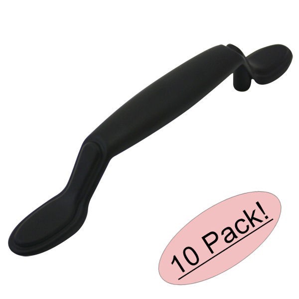 *10 Pack* Cosmas Cabinet Hardware Flat / Matte Black Pulls - #4007FB