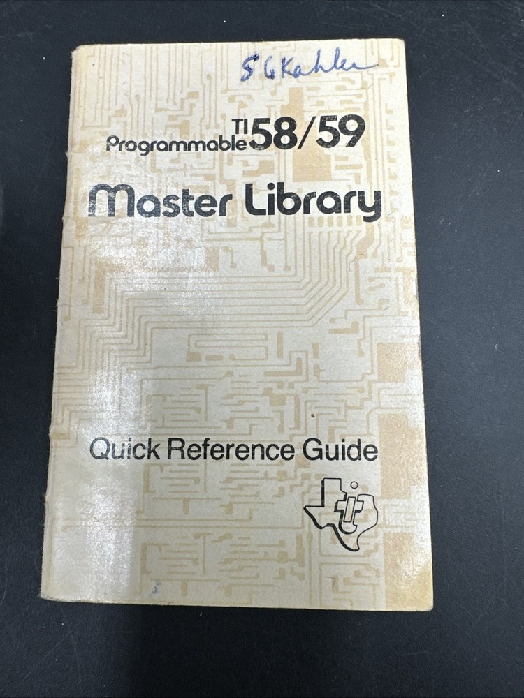 Texas Instruments 58/59 Programmable Calculator Package Case Manual Untested