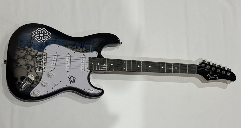 BEN BURNLEY SIGNED SKULL ELECTRIC GUITAR BREAKING BENJAMIN RARE JSA COA