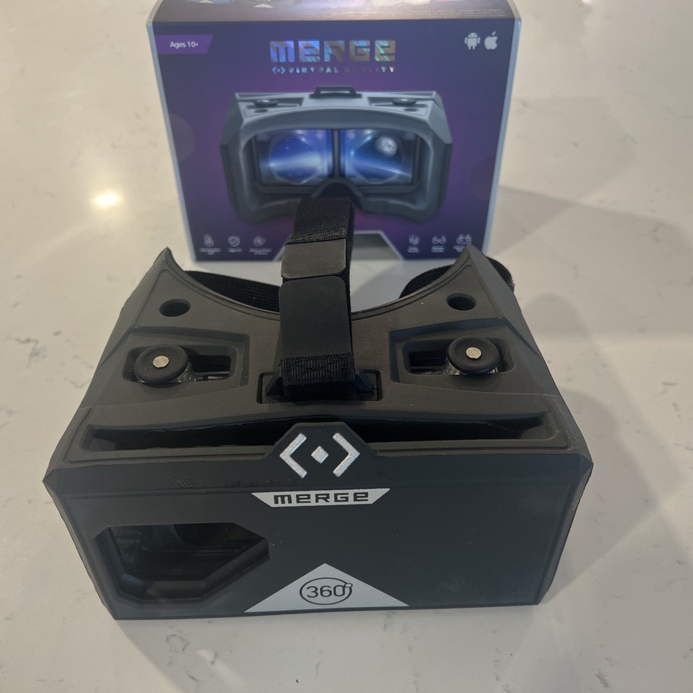 Merge Virtual Reality AR/VR Headset Goggles Portable Wireless Apple Android Used