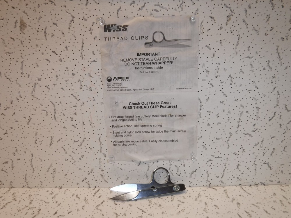 WISS TC1 WTC1 SOLID STEEL SHARP POINT THREAD CLIPPER CUTTER E-864R4