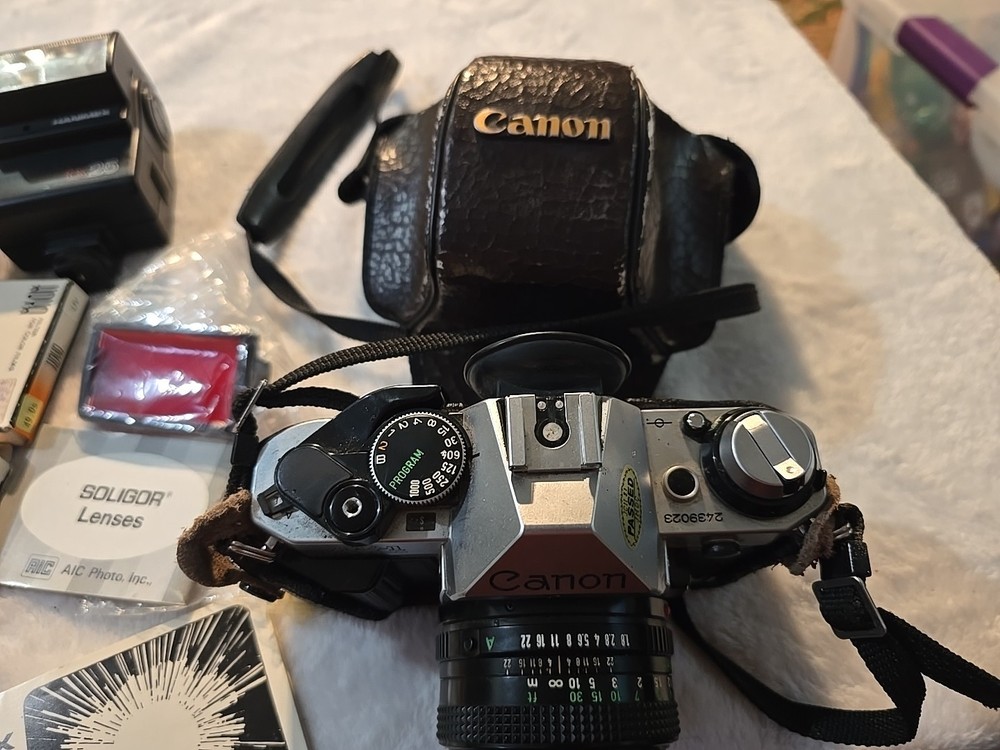 Classic Canon AE-1 Program Camera Bundle with 50mm Lens & Protective Carry Case