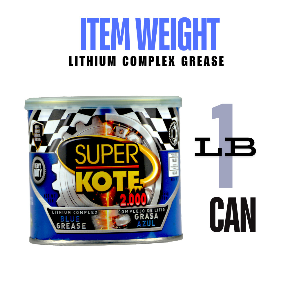 Lubricant Grease Superkote 2000/ Lithium Complex /EP/ Multipurpose / Blue / 1lb