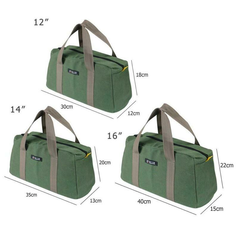 Multi-function Tool Bag Canvas Waterproof Storage Portable Toolkit Zipper Bag