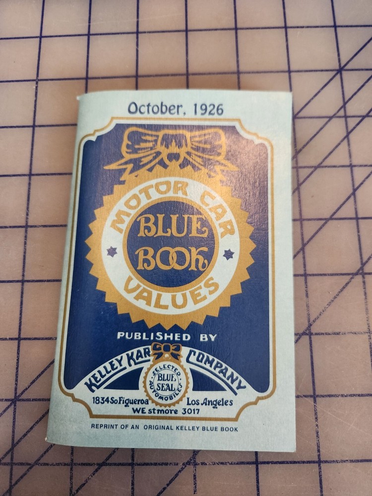 1926 Kelly Blue Book Manual