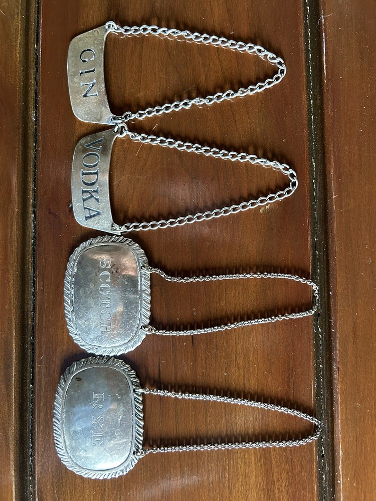 Antique Sterling Silver Decanter Labels