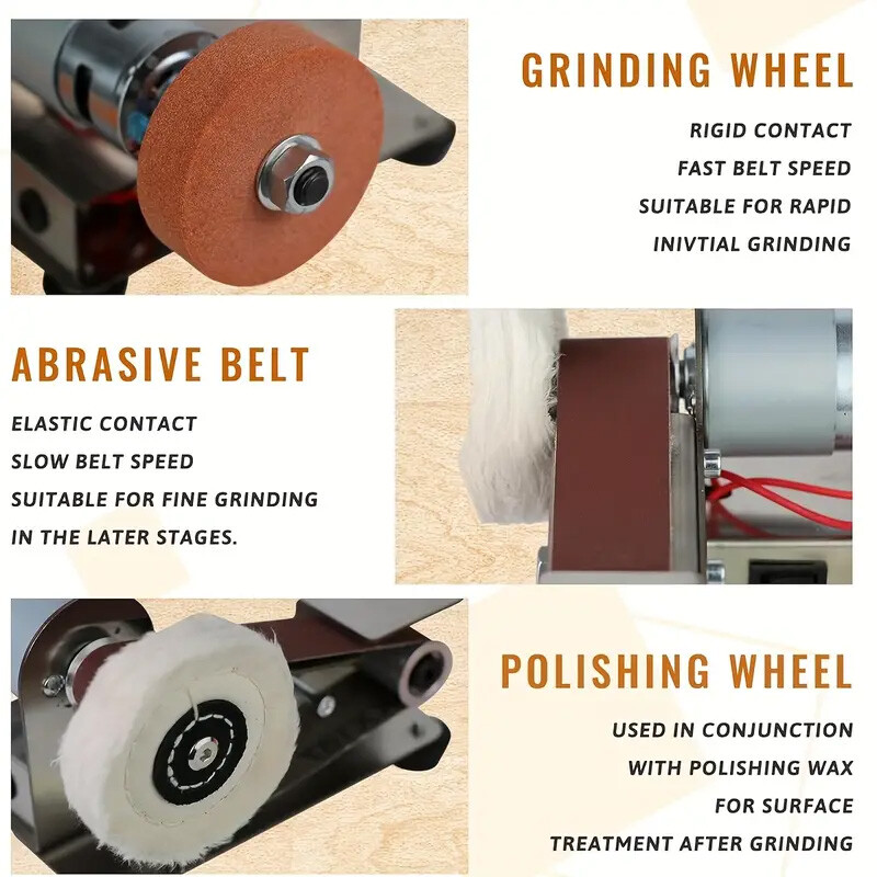Mini Electric Belt-Sander Knife-Sharpener Sanding Machine - Small Bench Grinder