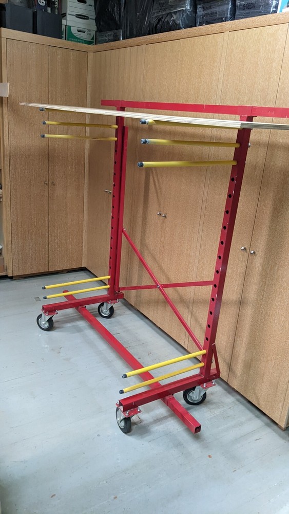 Rack for sprayed panels rest  or horizontal storage,Single sided,6 inch casters