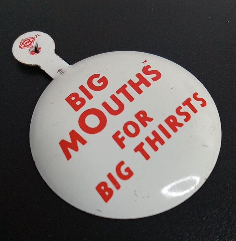 Big Mouths For Big Thirsts Tab Button Pfeiffer Beer Advertising