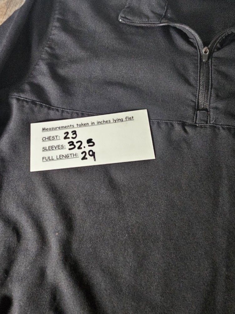 Three Sixty Six Dryfit 1/4 Zip Golf Pullover Pocket Side Zip Men L Black