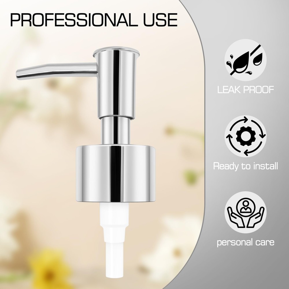2pack Silver Soap Dispenser Pump Replacement - for Lotion &