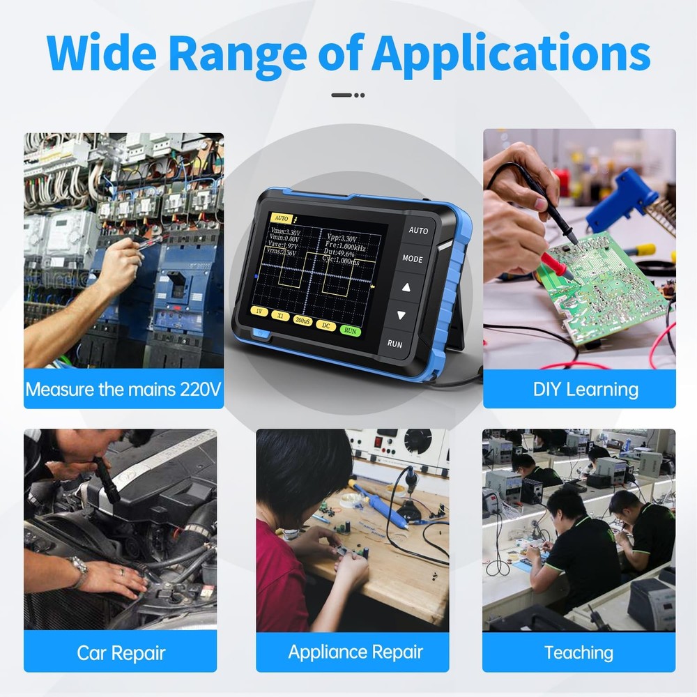 Handheld Oscilloscope 2.8" TFT Digital Oscilloscope Kit 200KHz Bandwidth