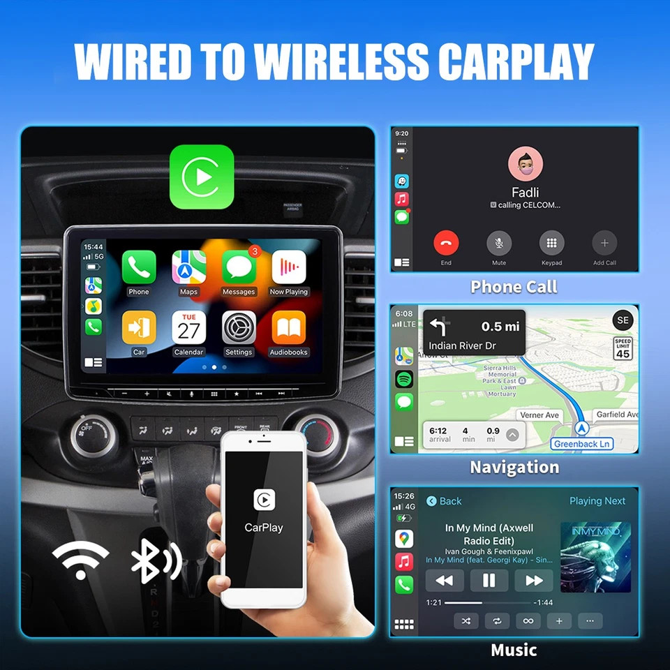USB Auto Wireless CarPlay Adapter For iPhone Wireless Dongle Plug ＆ Play