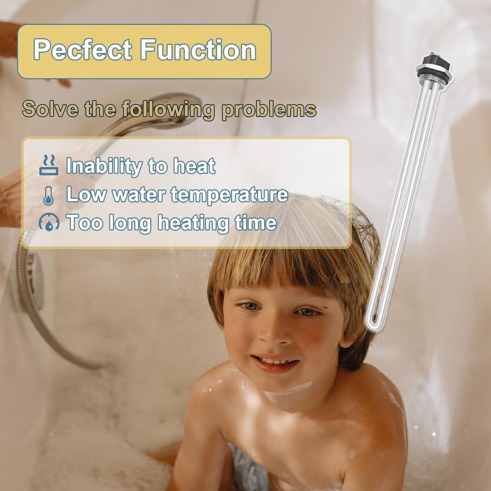 Corrosion-Resistant 4500W Water Heater Element for AO Smith - 2 Pack With Gasket