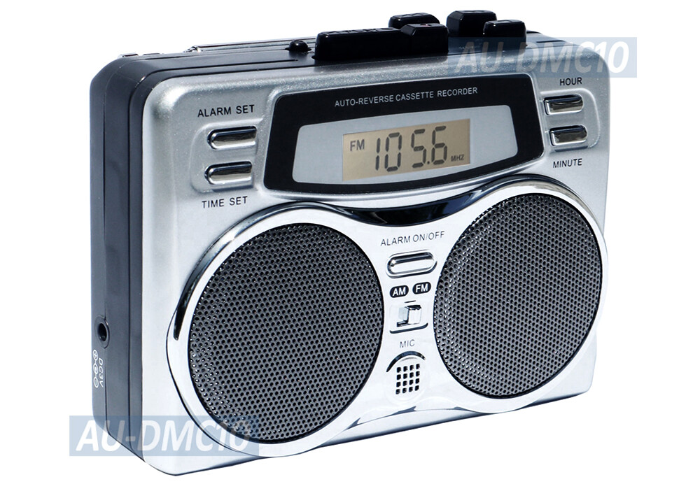Multi-Functions AM FM Walkman Cassette Player Recorder With Digital Clock