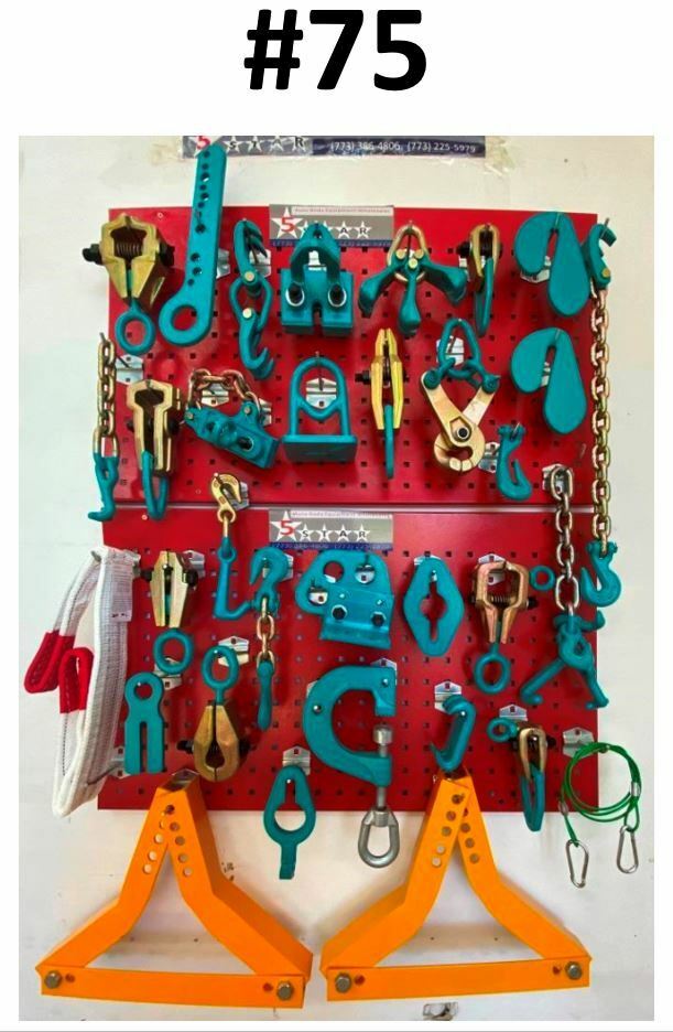 33 PIECE HEAVY DUTY AUTO BODY FRAME MACHINE PULLING TOOLS & CLAMPS #75