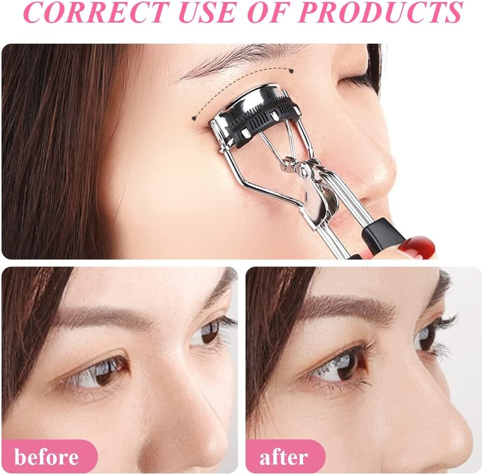 3Pcs Eyelash Curler with Built in Comb, False Eyelashes Accessory