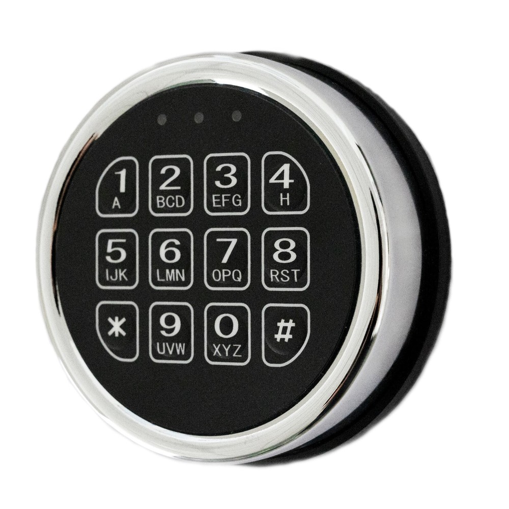 Gun Safe Lock Replacement Electronic Chrome Keypad with Swing Bolt Lock