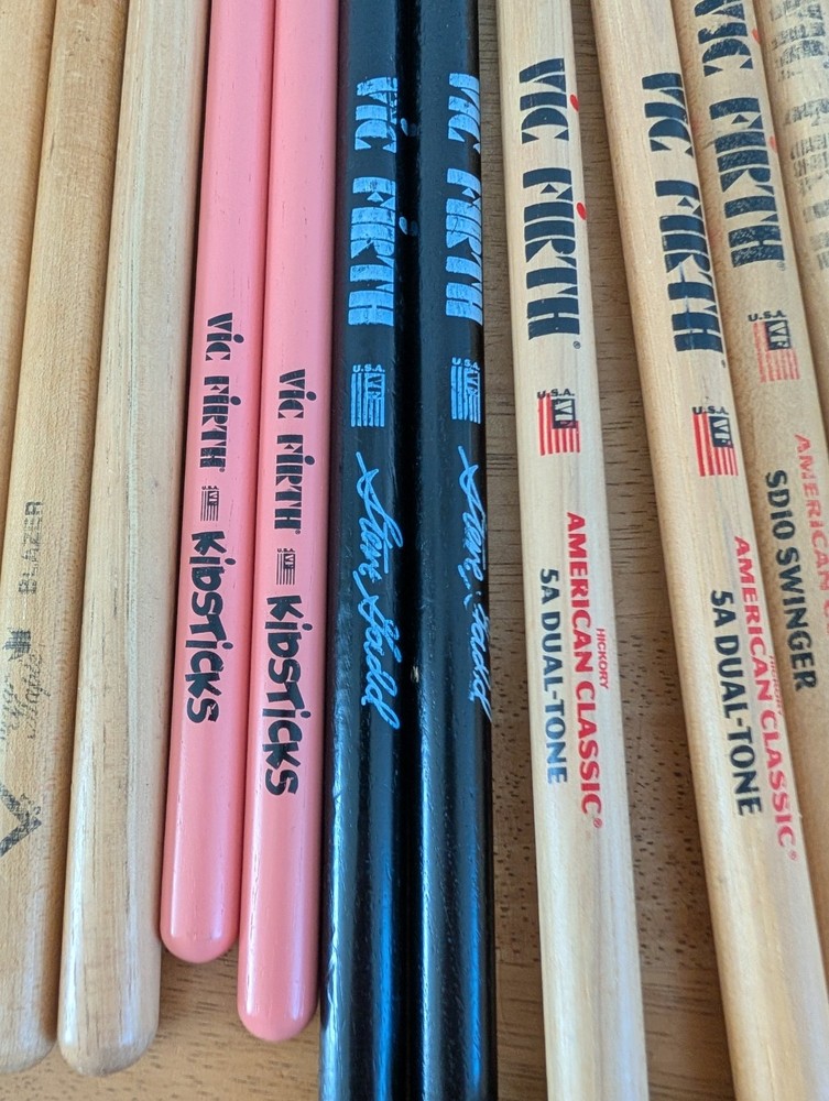 Drumsticks bundle Vic Firth, Vater & Others. Mixed - Practice