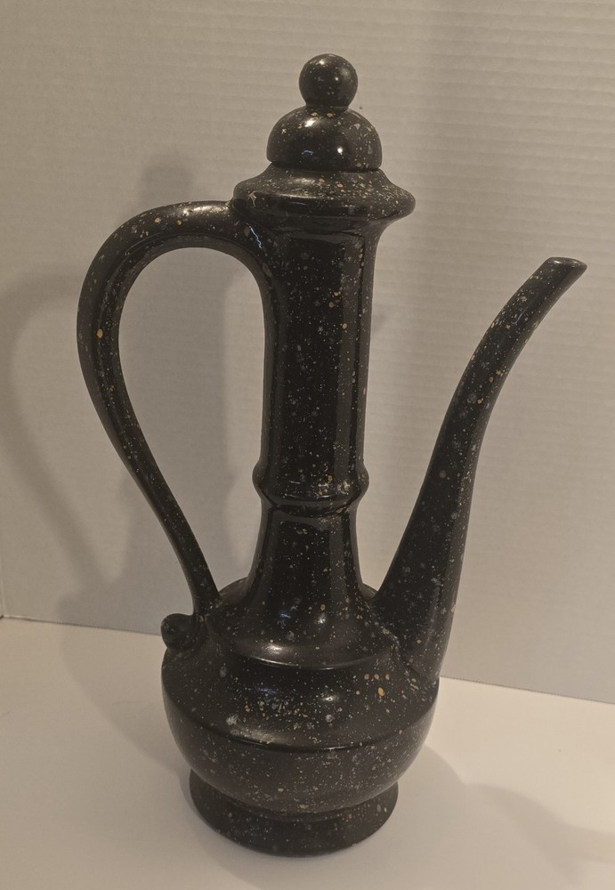 Enamelware Pitcher White Black