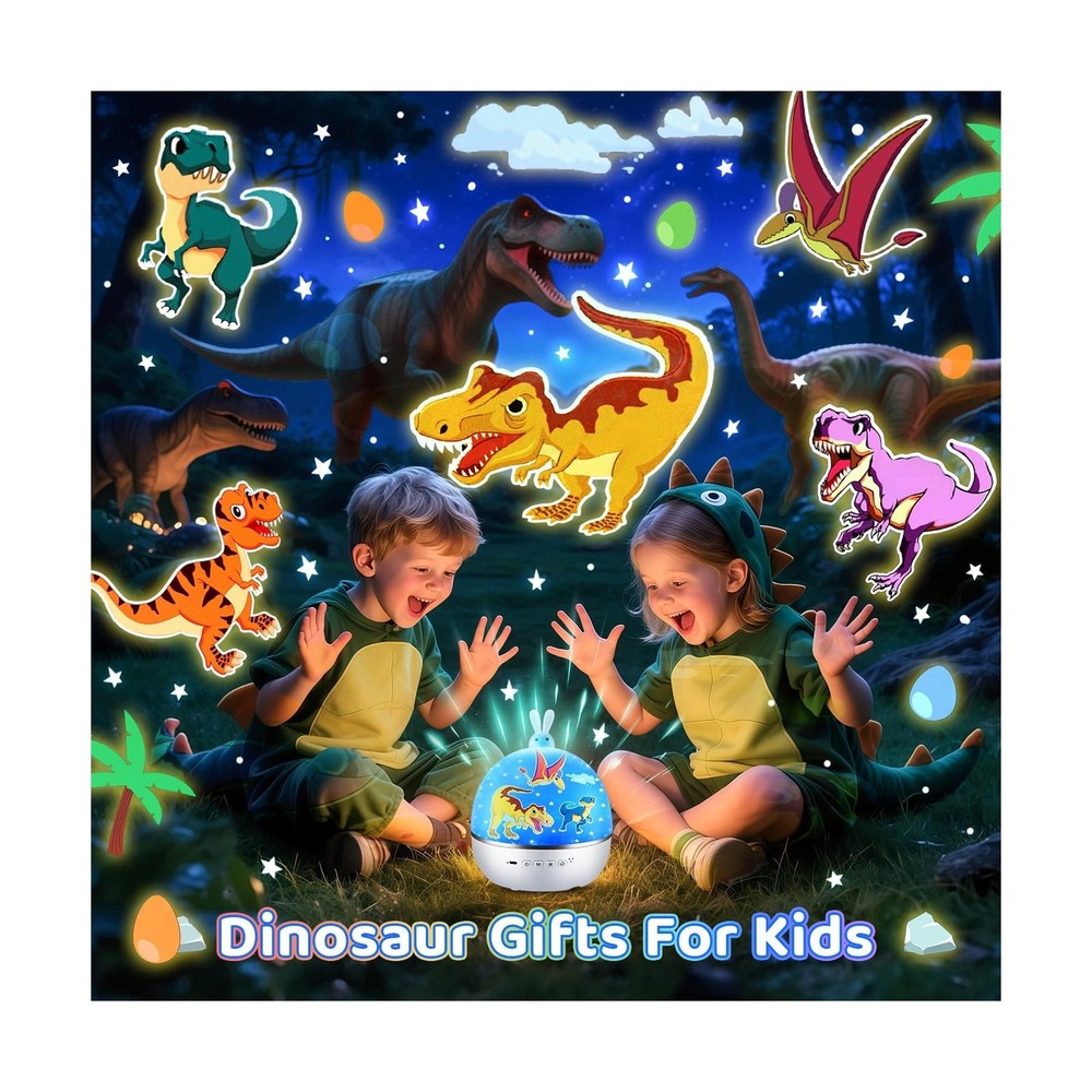 One Fire Dinosaur Night Light Projector, with 15 Films & Bluetooth ... Fast Ship