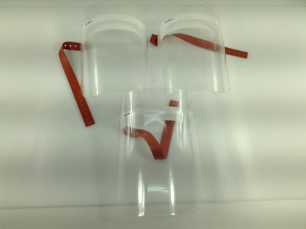 3 Eaton Heavy Duty Arc Flash Face Shields. NEW. PPE