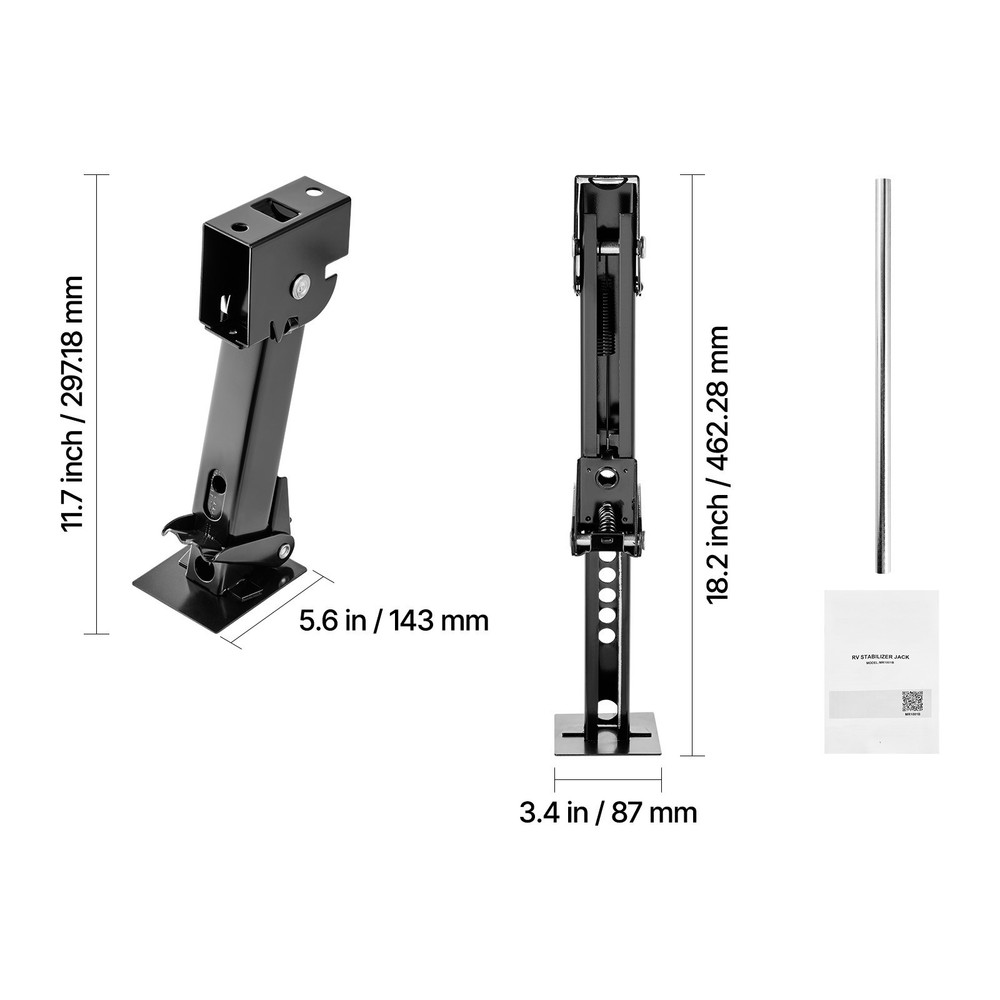 Uimoso Telescoping Stabilizer Jack 2PCS Swing Down Support for RV Trailer
