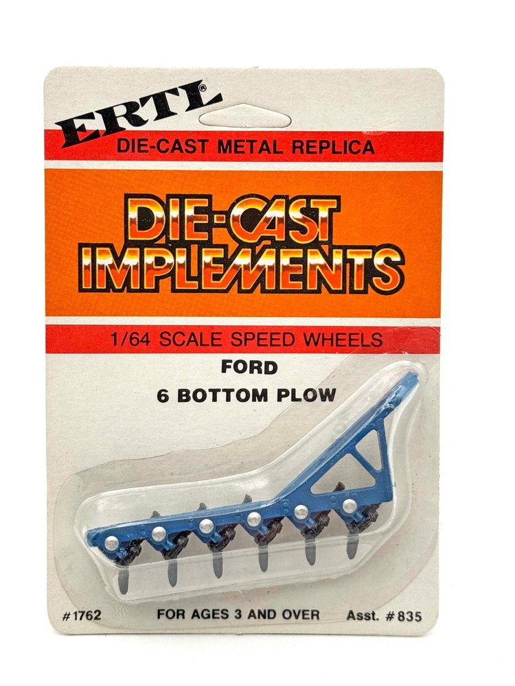 1/64 Ford Blue 6 Bottom Plow