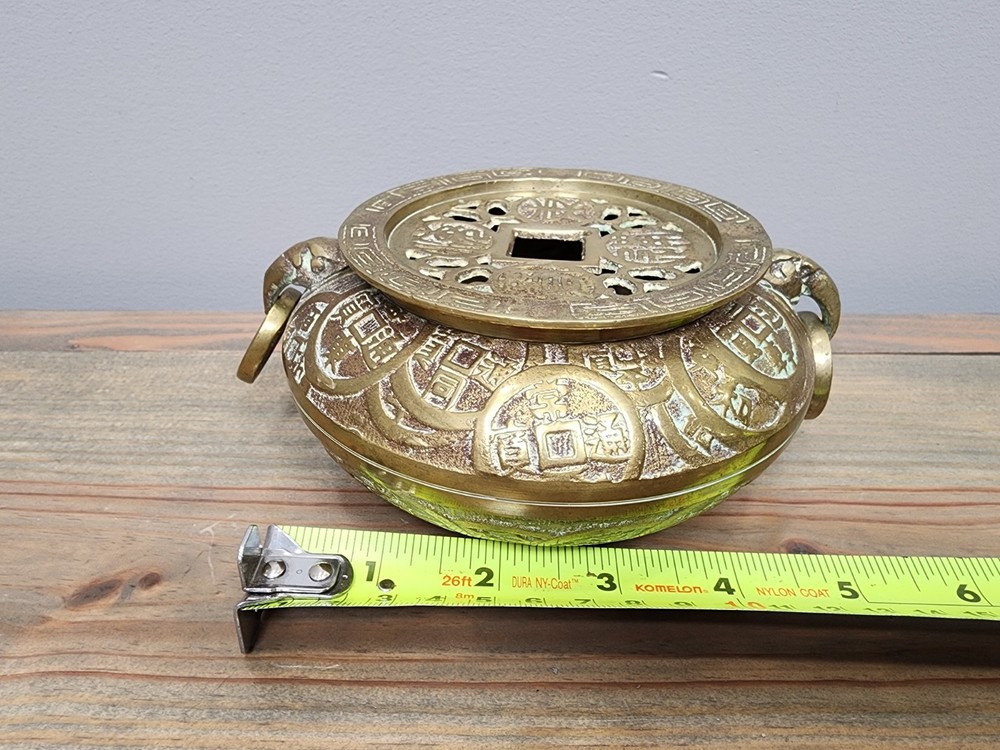 Vintage Solid Brass Design Asian Incense Burner
